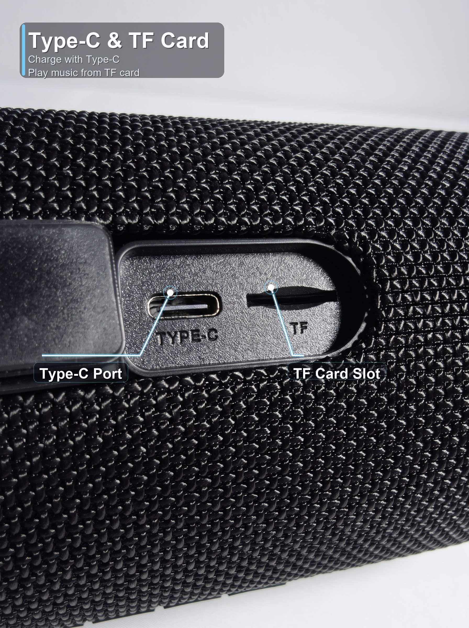 S620 USB-C charging port and TF card slot